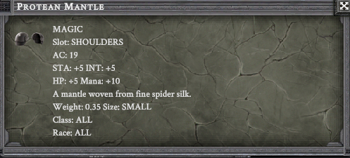 PROTEAN MANTLE item card